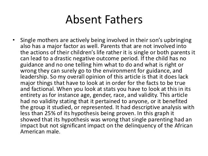 father absence essay