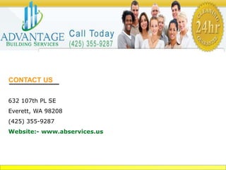 CONTACT US
632 107th PL SE
Everett, WA 98208
(425) 355-9287
Website:- www.abservices.us
 