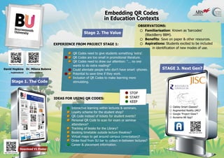Embedding QR Codes in Education Contexts