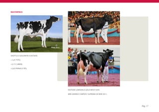 MASTERPIECE




SHOTTLE X GOLDWYN X OUTSIDE;

+ 3,41 TYPO;

+2,17 C.ÚBERE;

+2,65 PERNAS E PÉS;




                               EASTSIDE LEWISDALE GOLD MISSY EX95

                               MÃE GRANDE CAMPEÃ E SUPREMA DA WDE 2011;




                                                                          Pág. 17
 