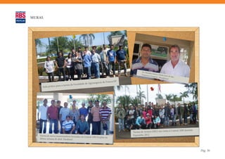 MURAL




                                                                                  Sr. Osva
                                                                                           ldo Faria
                                                                                  Francisc          s e Paulo
                                                                                           o Guapo            José de S
                                                                                                   ré (Ron              ão
                                                                                                            dônia)
                                                                   ca/SP
                                                   onegócio de Fran
                              a da Faculdade de Agr
     Aula pr ática para a turm




                                                                                                               tral ABS durante
                                                                           Turma de Arinos (MG) em visita à Cen
   Turma de novos inseminadores formados na Centr                          Expozebu 2012
                                                  al ABS Pecplan na
   última semana de abril. Parabéns!



                                                                                                                                  Pág. 36
 