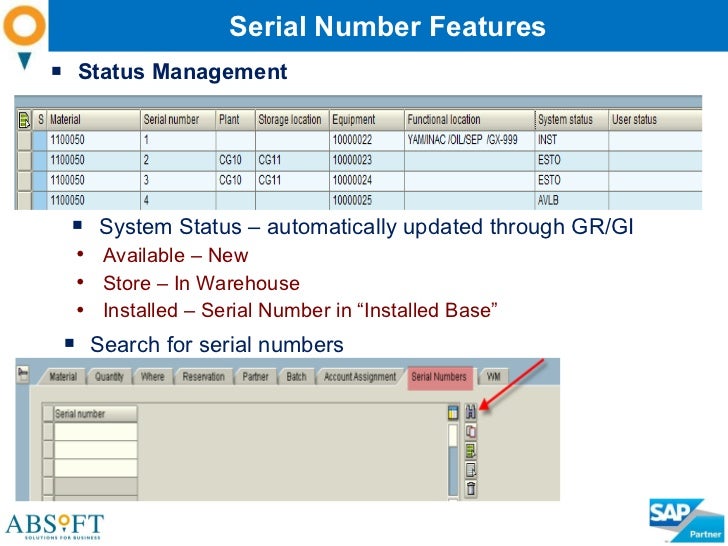 Sap serial number status estoppel Sap serial number status estoppel