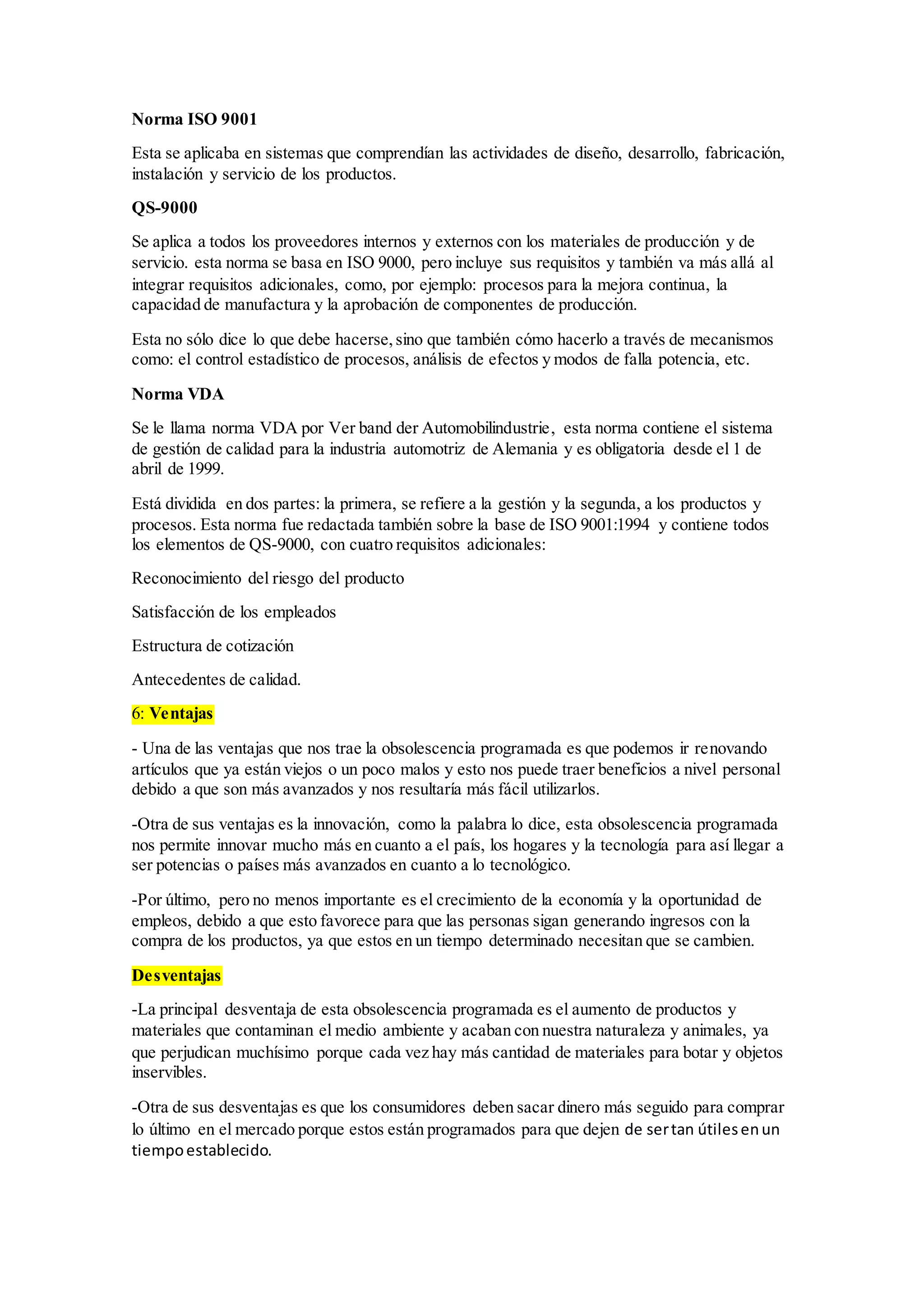 Obsolescencia vs calidad