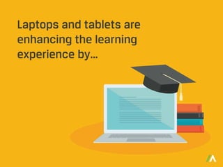 Laptops and tablets are
enhancing the learning
experience by…
 