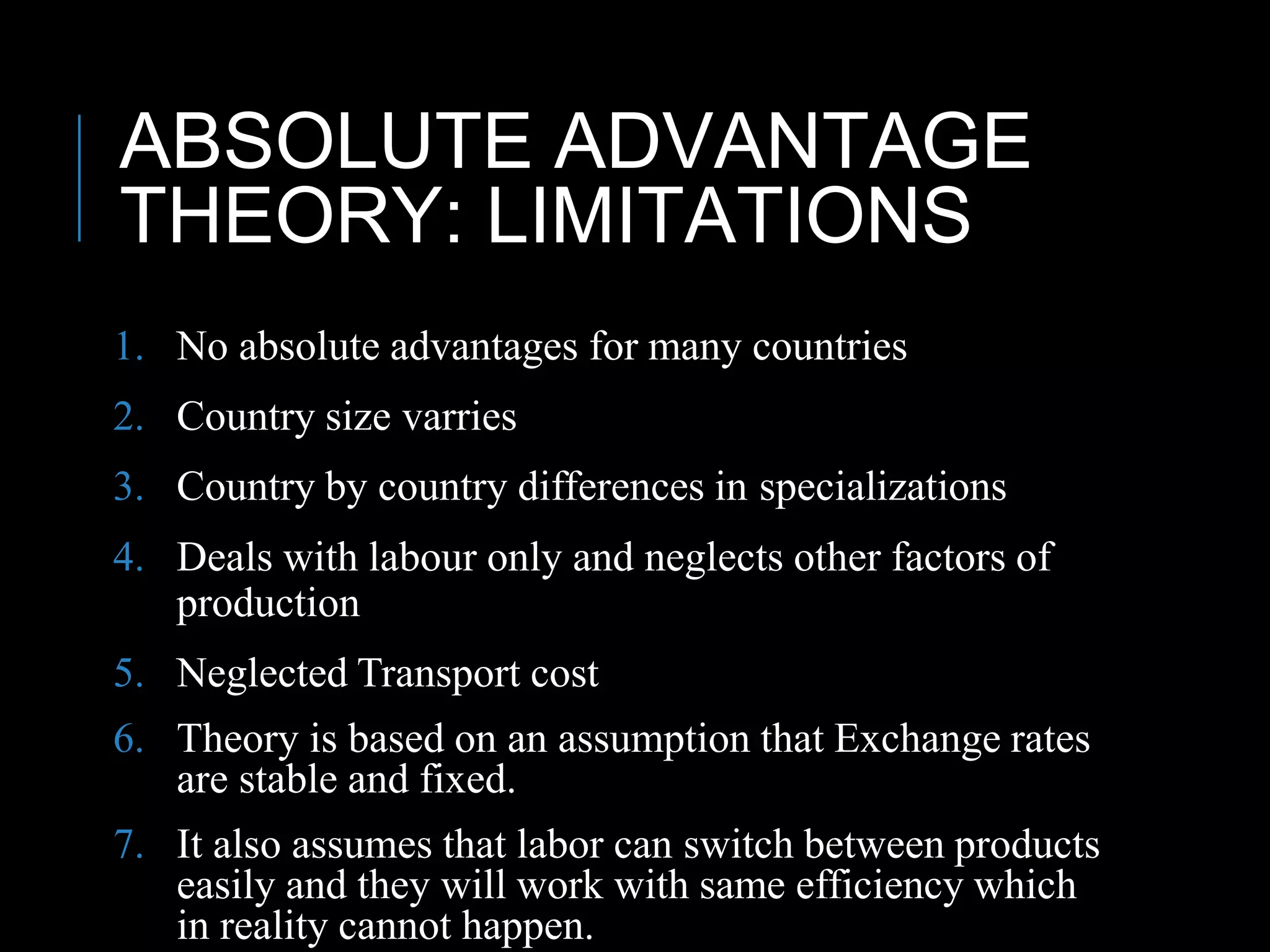 Absolute advantage theory | PPTX