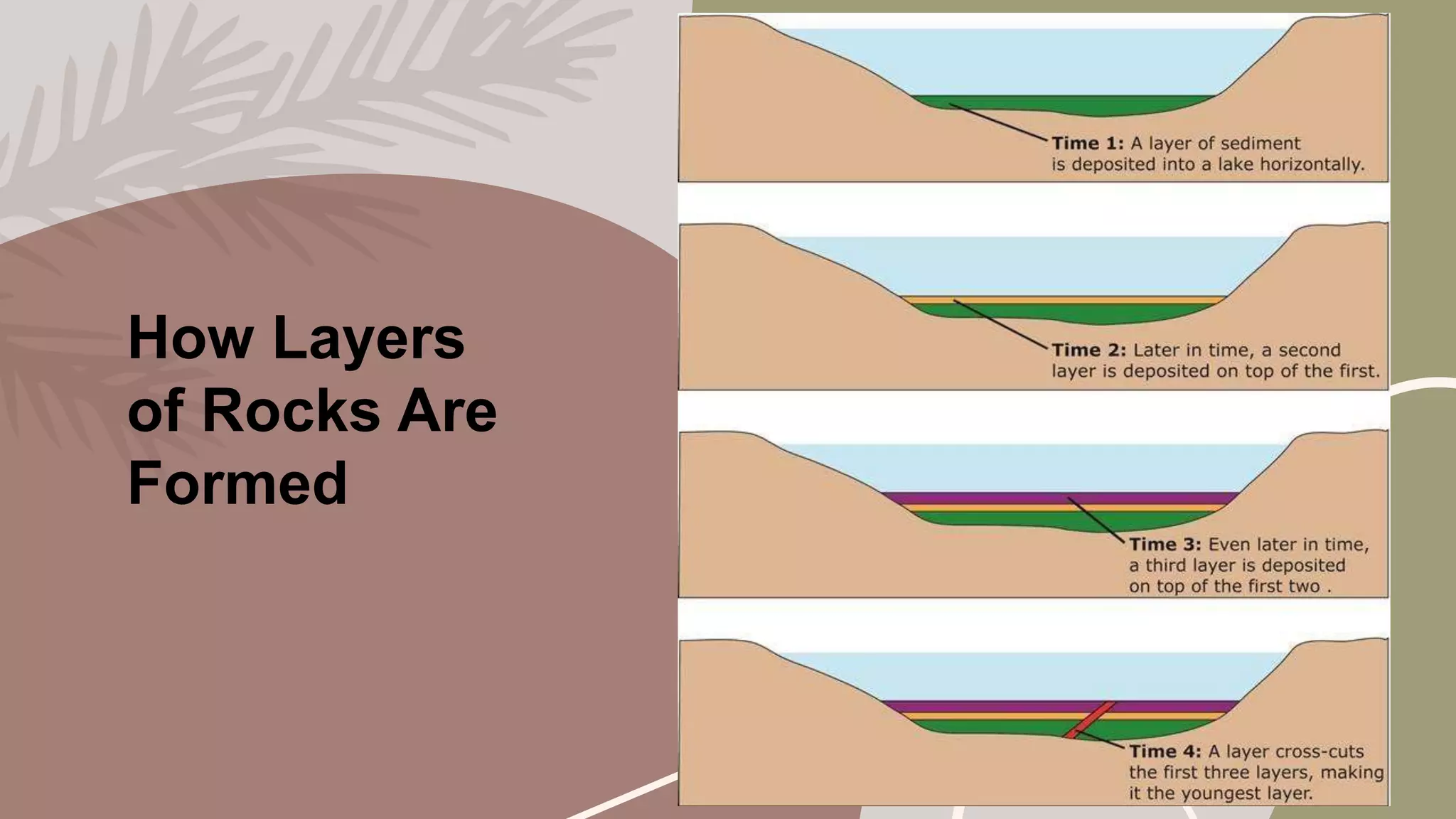 How Layers
of Rocks Are
Formed
 