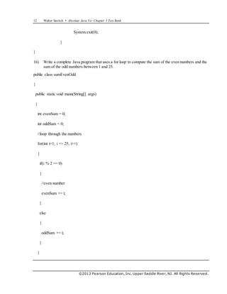 Absolute Java 5e Savitch Test Bank | DOCX | Programming Languages ...