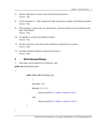 Absolute Java 5e Savitch Test Bank | DOCX