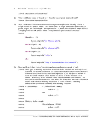 Absolute Java 5e Savitch Test Bank | DOCX | Programming Languages ...