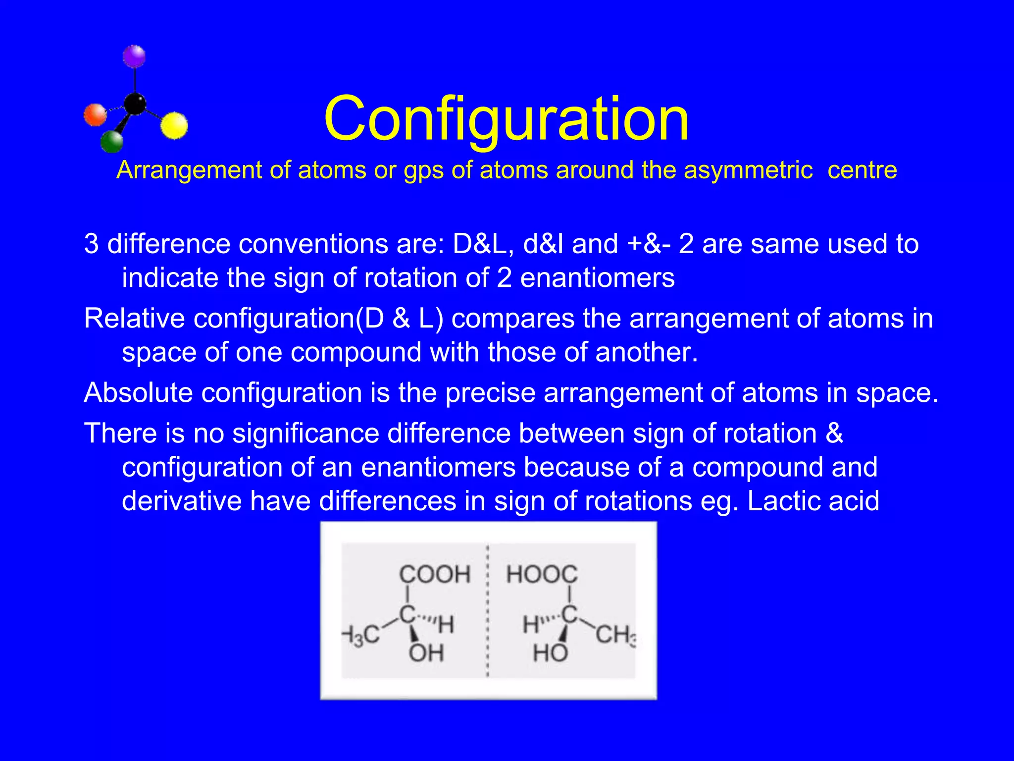 Absolute & relative configuration | PPTX | Chemistry | Science