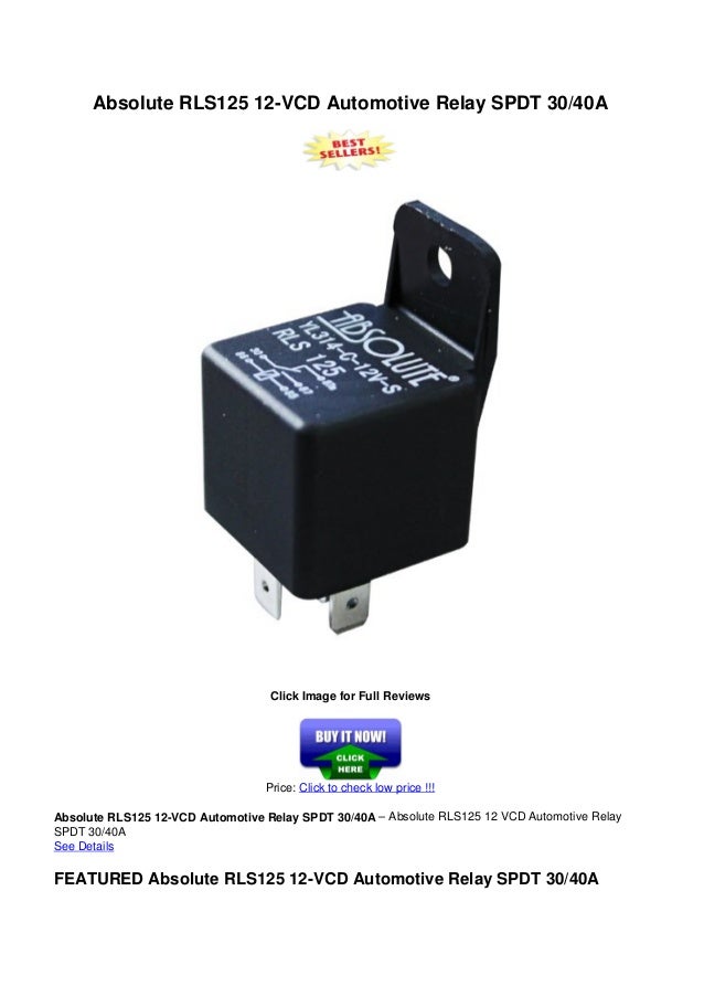 Absolute rls125 12vcd_automotive_relay_spdt_3040_a