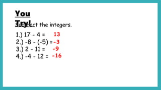 Absolute Value and the Fundamental Operations on Integers.pptx
