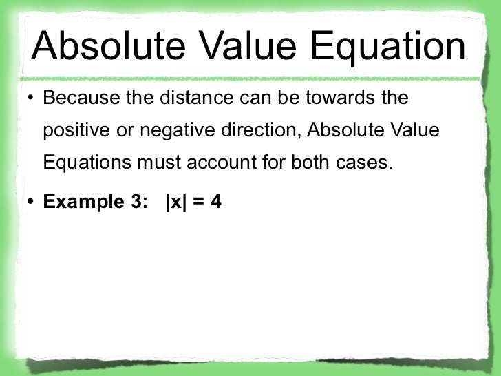Absolute Value Inequalities