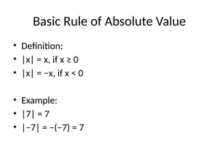 Solving Absolute Value Equations pptx123 | PPTX