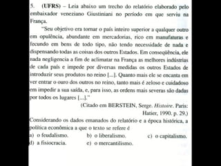 ABSOLUTISMO E MERCANTILISMO