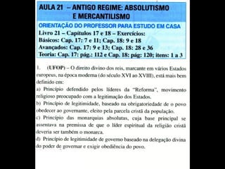 ABSOLUTISMO E MERCANTILISMO