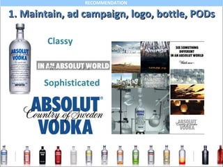 1. Maintain, ad campaign, logo, bottle, PODs Classy Sophisticated 