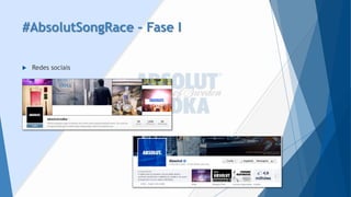 #AbsolutSongRace–Fase I 
Redes sociais  