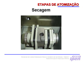 ETAPAS DE ATOMIZAÇÃOETAPAS DE ATOMIZAÇÃO
TÉCNICAS DE CARACTERIZAÇÃO FÍSICA E QUÍMICA DE MATERIAIS –TNM5811
Espectroscopia de Absorção Atômica
 