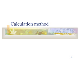 32
Calculation method
 