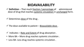 Absorption of Drugs | PPTX