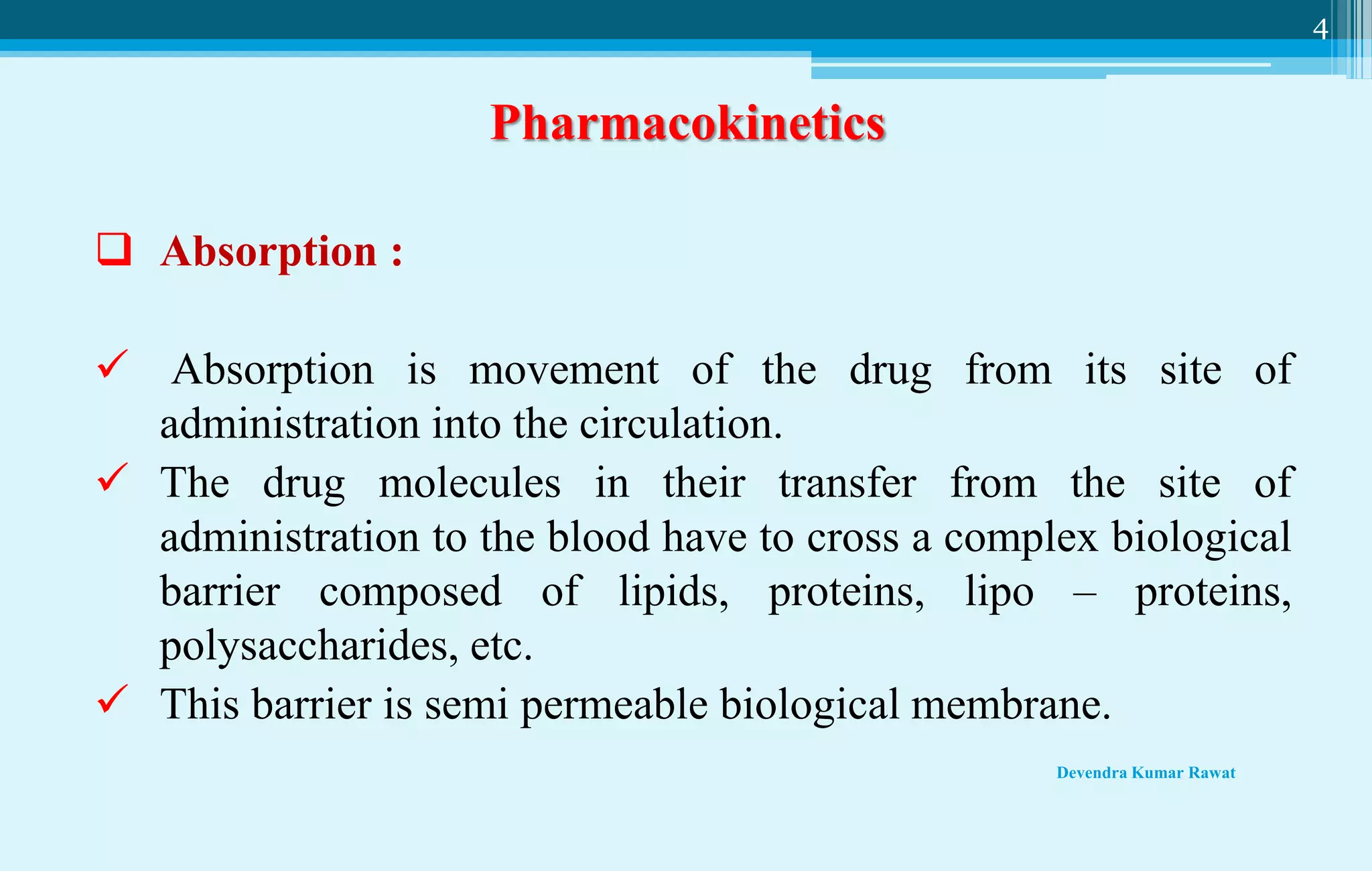 Absorption (pharmacology and toxicology) PPT