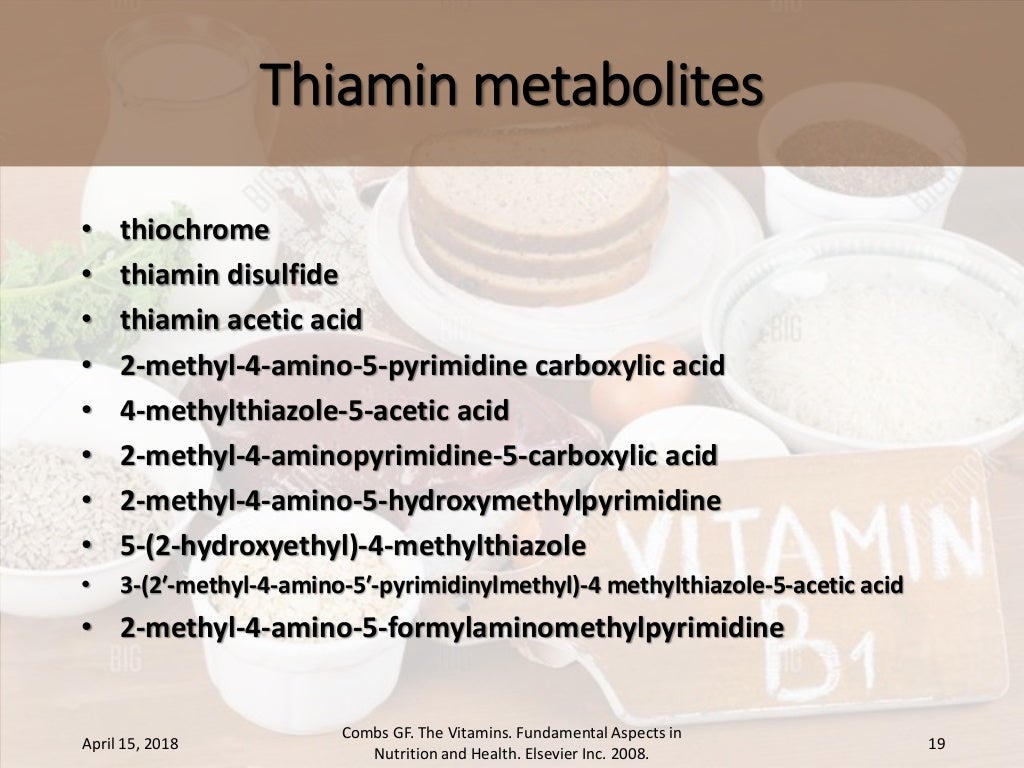 Absorption, transport and metabolism of thiamin