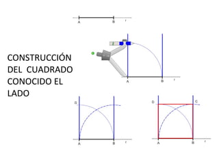 CONSTRUCCIÓN DEL  CUADRADO CONOCIDO EL LADO 