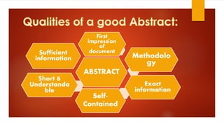 what is an Abstract & importance of an Abstract | PDF