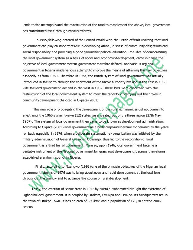 Community development essay