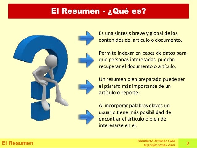 El Resumen Abstract el resumen abstract
