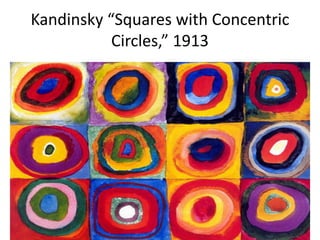 Kandinsky “Squares with Concentric
Circles,” 1913
 