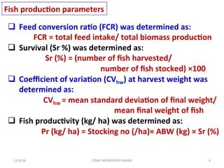 Growth and production performance of tade mullet, Liza tade (Forsskal, 1775) at different stocking density in tide fed brackishwater pond rearing systems in West Bengal