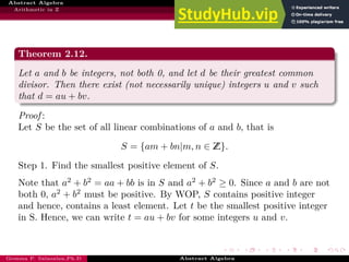 Abstract Algebra Beamer Lesson1 | PDF