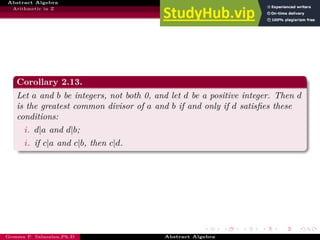 Abstract Algebra Beamer Lesson1 | PDF