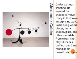 When Matisse made this colorful picture, he was inspired by his memories of the circus. What in the picture might show a circus?Henri MatisseCan you find a shape that looks like an acrobat? A trapeze? Do you see circus animals or performers? What else do you see in this picture?