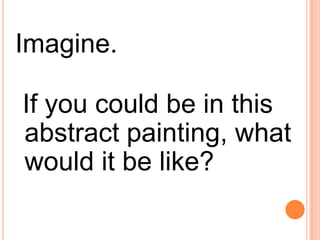 In real life, flowers are small, but O’Keeffe painted them larger than life. The red-hot blossoms fill up her huge canvas. It is as if you are a bee or a butterfly sitting in its petals, seeing the flower way up close. Imagine. What would it feel like to sit in this flower? What would you see as you travel around all these shapes? Georgia O’Keeffe