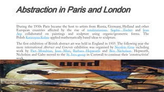 Abstraction in Paris and London
 