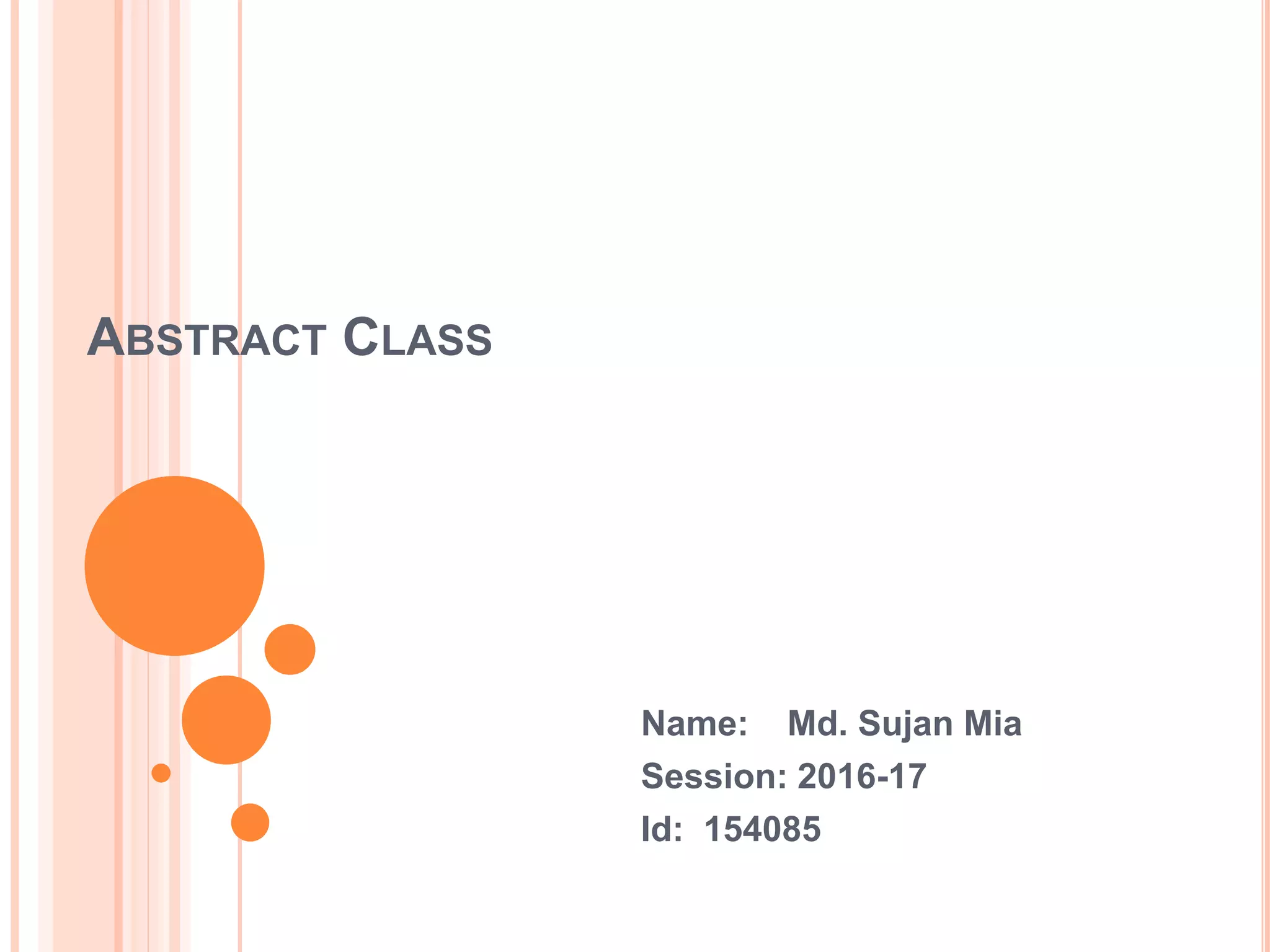 Abstract class in c++ | PPTX