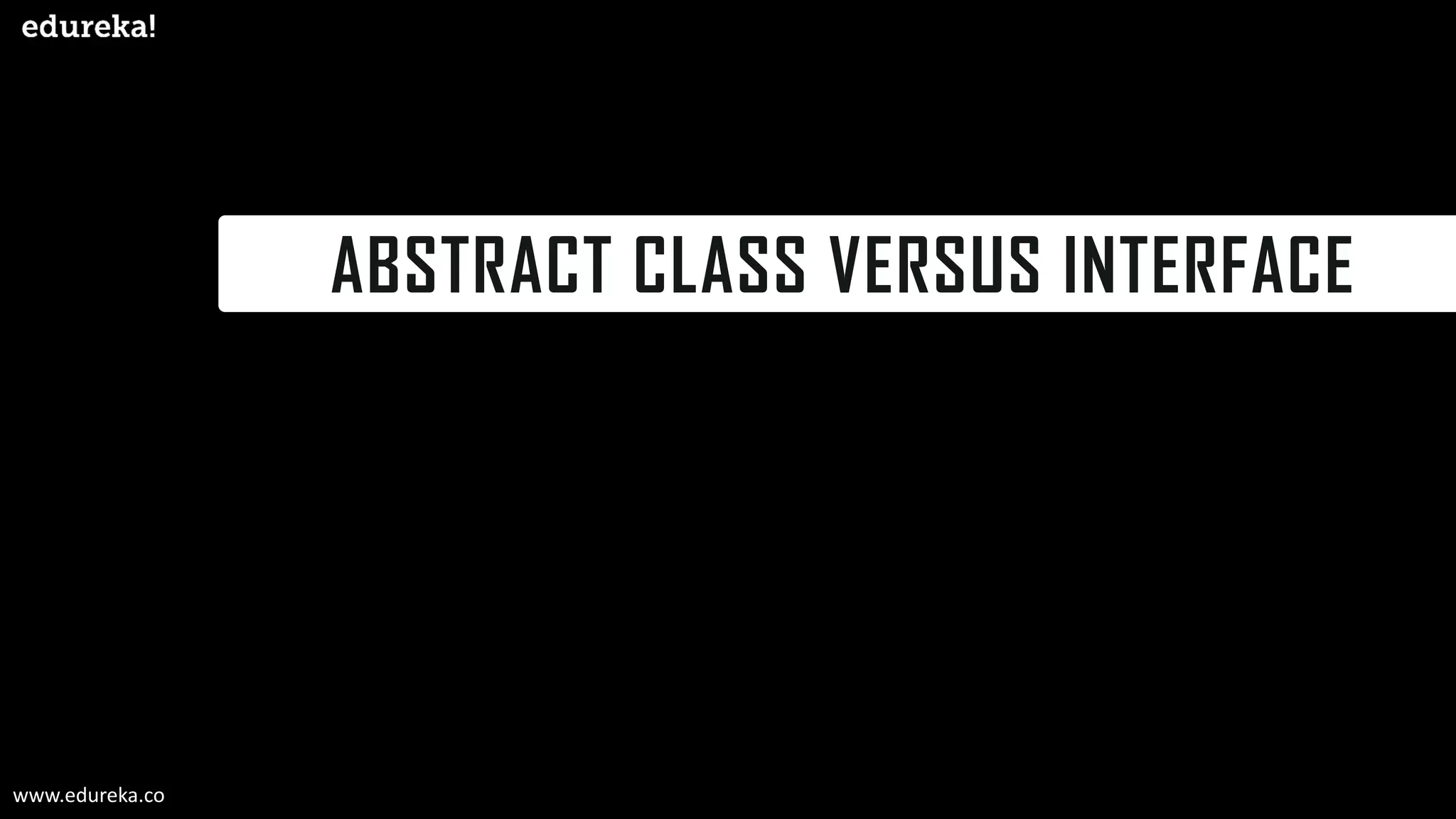 What are Abstract Classes in Java | Edureka | PDF