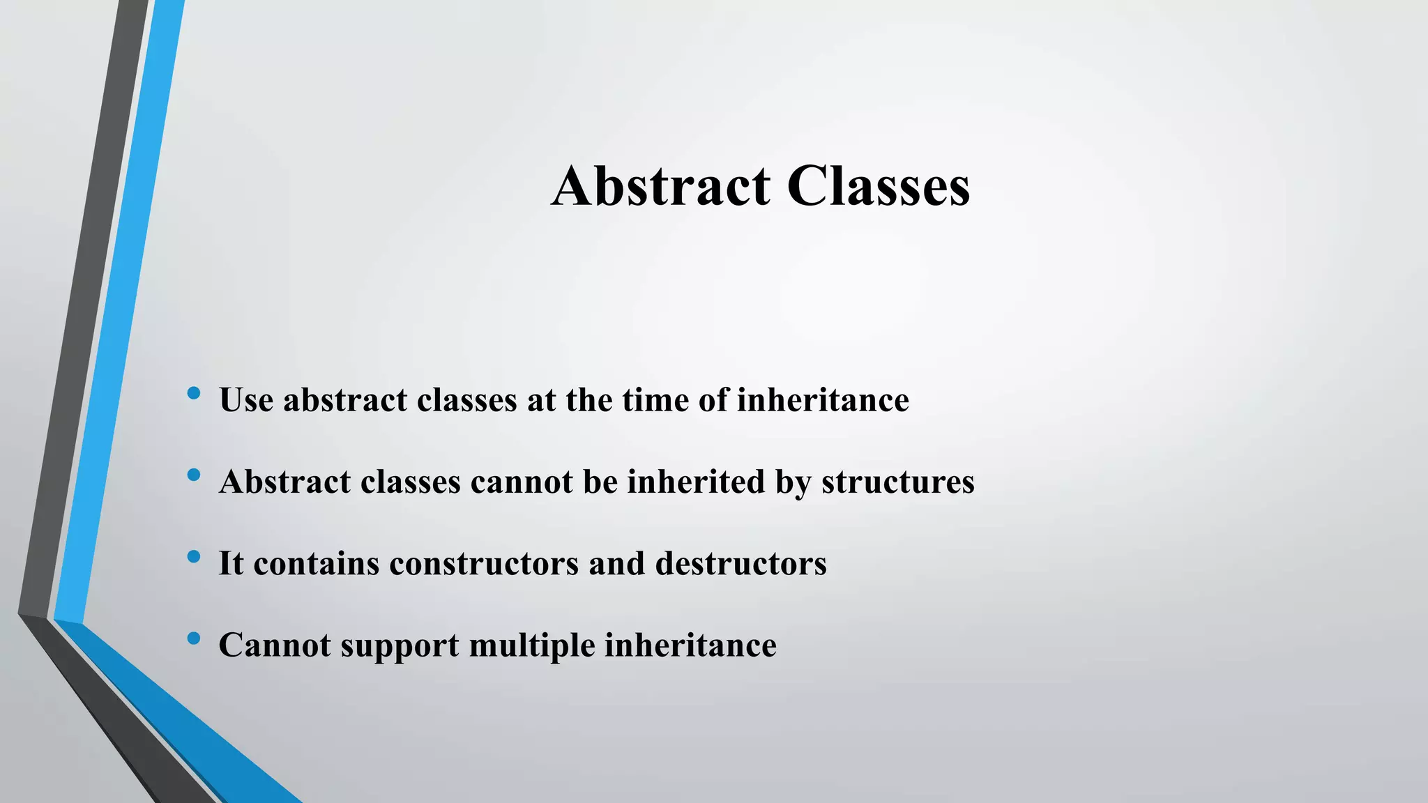 Abstract classes & interfaces | PPTX