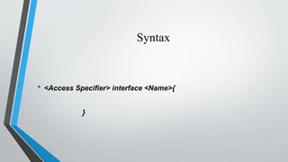 Abstract classes & interfaces | PPTX