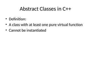 Understanding Abstract Classes and Interfaces in C++ for Effective ...