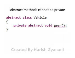 Abstract methods cannot be private

 