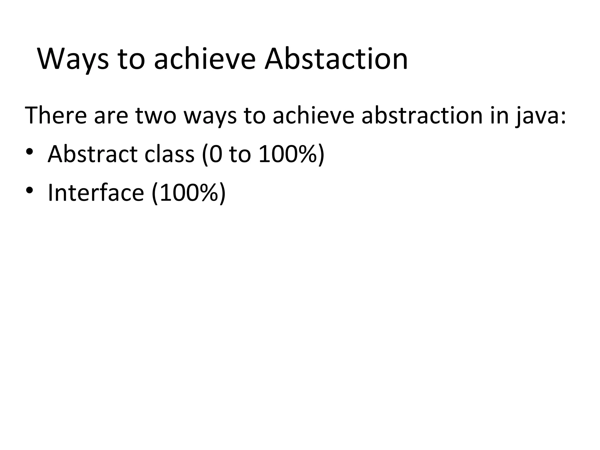 Abstract class in java | PPT