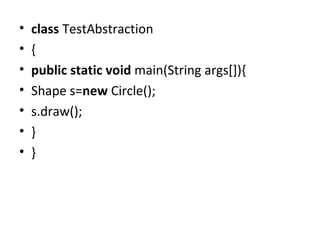 Abstract class in java | PPT
