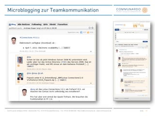 Abstract Communardo Webinar Einsatz von  Social Software im Unternehmen