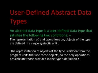 Abstract data type | PPTX