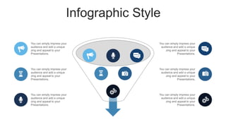 Infographic Style
You can simply impress your
audience and add a unique
zing and appeal to your
Presentations.
You can simply impress your
audience and add a unique
zing and appeal to your
Presentations.
You can simply impress your
audience and add a unique
zing and appeal to your
Presentations.
You can simply impress your
audience and add a unique
zing and appeal to your
Presentations.
You can simply impress your
audience and add a unique
zing and appeal to your
Presentations.
You can simply impress your
audience and add a unique
zing and appeal to your
Presentations.
 