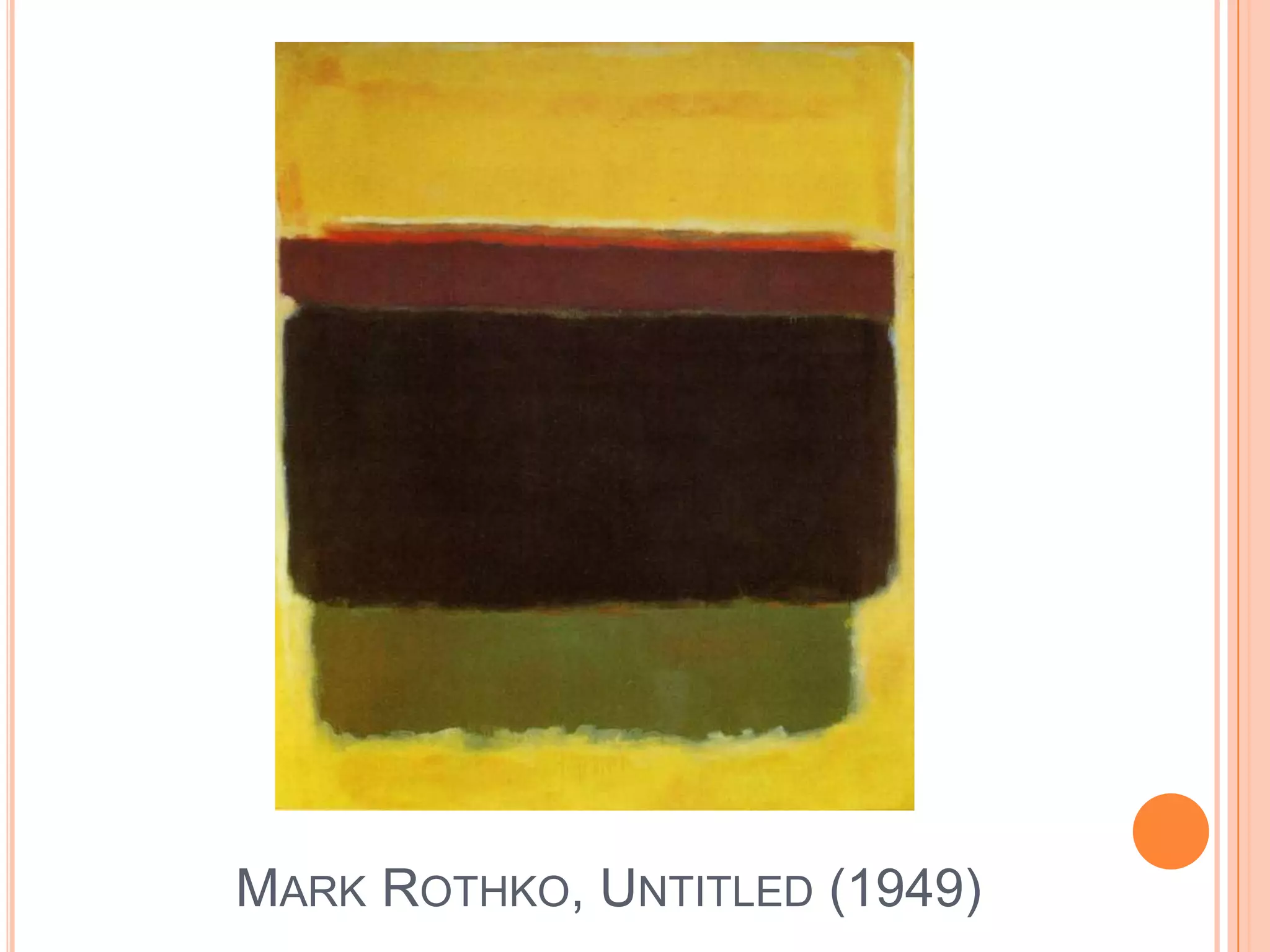 Arshile GorkyNo formal training, studied the work of Cezanne, Picasso and MiróInfluenced by Surrealist ideas and Surrealist paintersMoved to America by 1920 and had his first solo art showing in 1931Successive tragedy; studio burning down and destroying work, surgery, car accident; led to his suicide in 1948Tragedies had effect on work